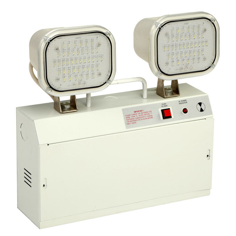 Luz de emergencia recargable con batería TL084BN, doble cabezal 3014 SMD LED, con respaldo de batería