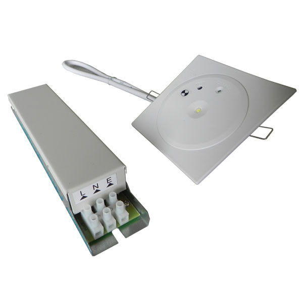 Luz de emergencia empotrada recargable comercial para techo con batería de respaldo LED SMD blanco de 1W EL1-1AN