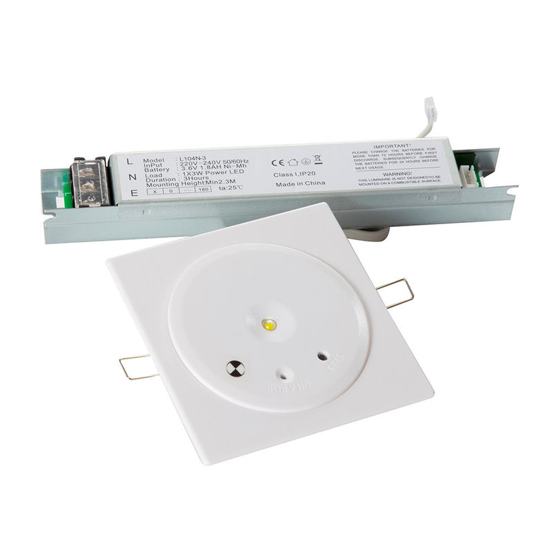 Luz de emergencia LED de techo comercial retroactivo al fuego con batería de respaldo 3 horas de funcionamiento No mantenido