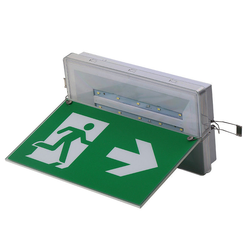Señal de Salida LED 5W Luz de Emergencia Impermeable IP65 220V 240V Luminaria con Batería Ni Cd L212N