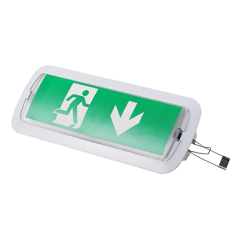Luces de emergencia empotradas recargables comerciales esmeriladas con batería de respaldo LED 1.5W Techo L116N-B