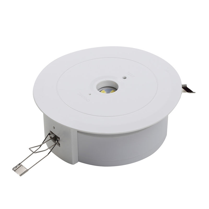 Luz de emergencia LED empotrada en techo de alto CRI con batería de respaldo, ángulo de haz de 120 grados, IP20 L114MN-B