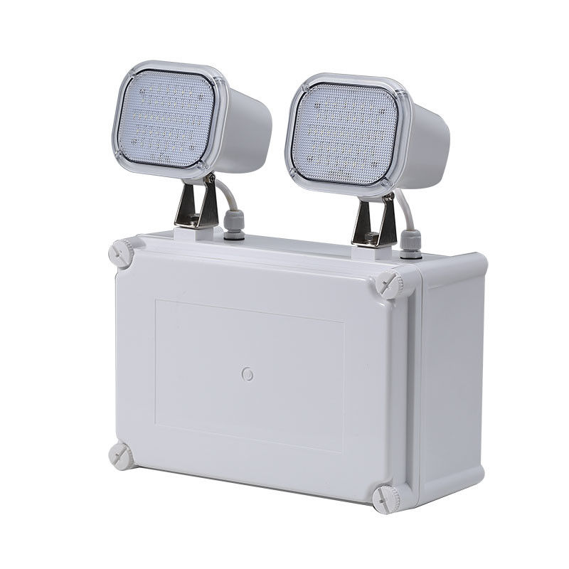 Batería de respaldo 3 horas LED recargable IP65 Twin Spot luz de emergencia PC carcasa L107N
