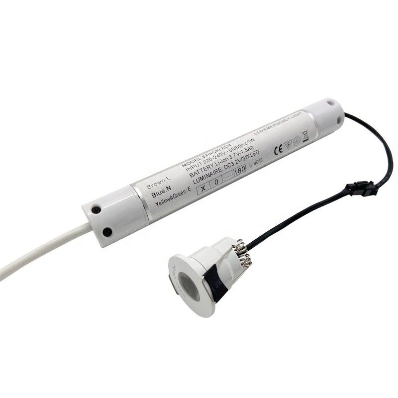 Luz de emergencia LED de prueba automática con respaldo de batería ignífuga IP20 recargable L124N