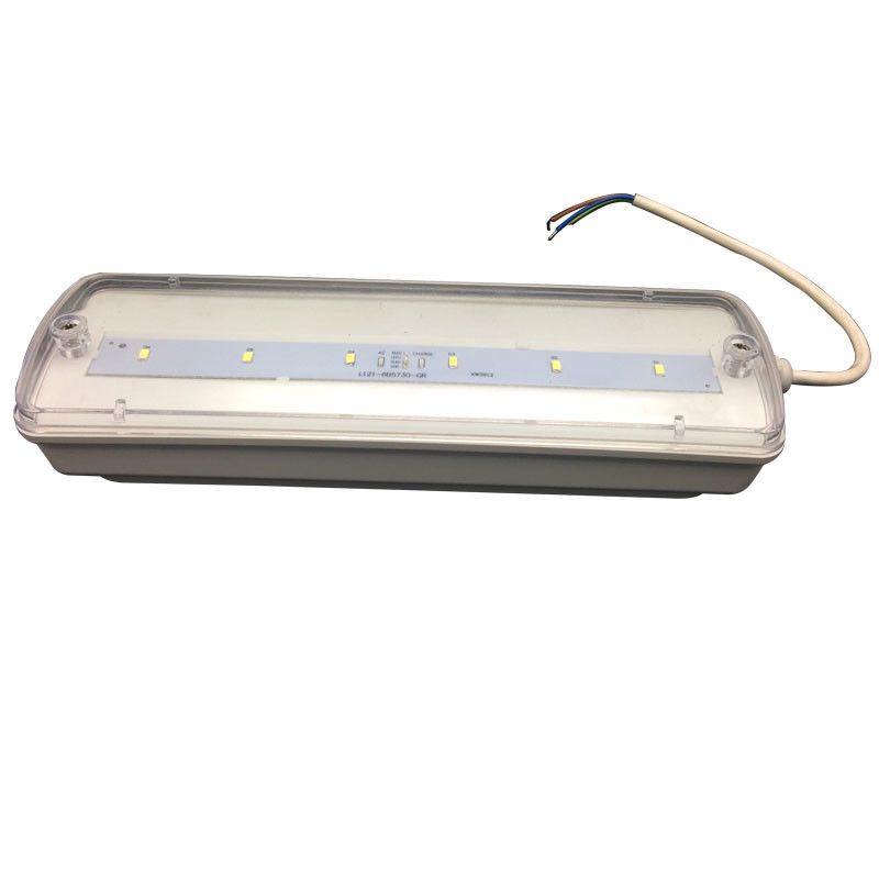 Pared impermeable luz de emergencia recargable IP65 plástico Ni-Cd con batería de respaldo 3 horas L116N-E