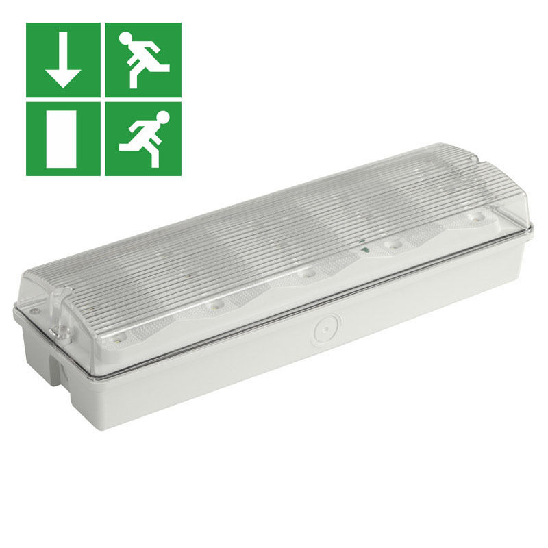IP65 luz de emergencia LED impermeable 3W Ni Cd Batería de respaldo 15pcs 2835 SMD 6500K