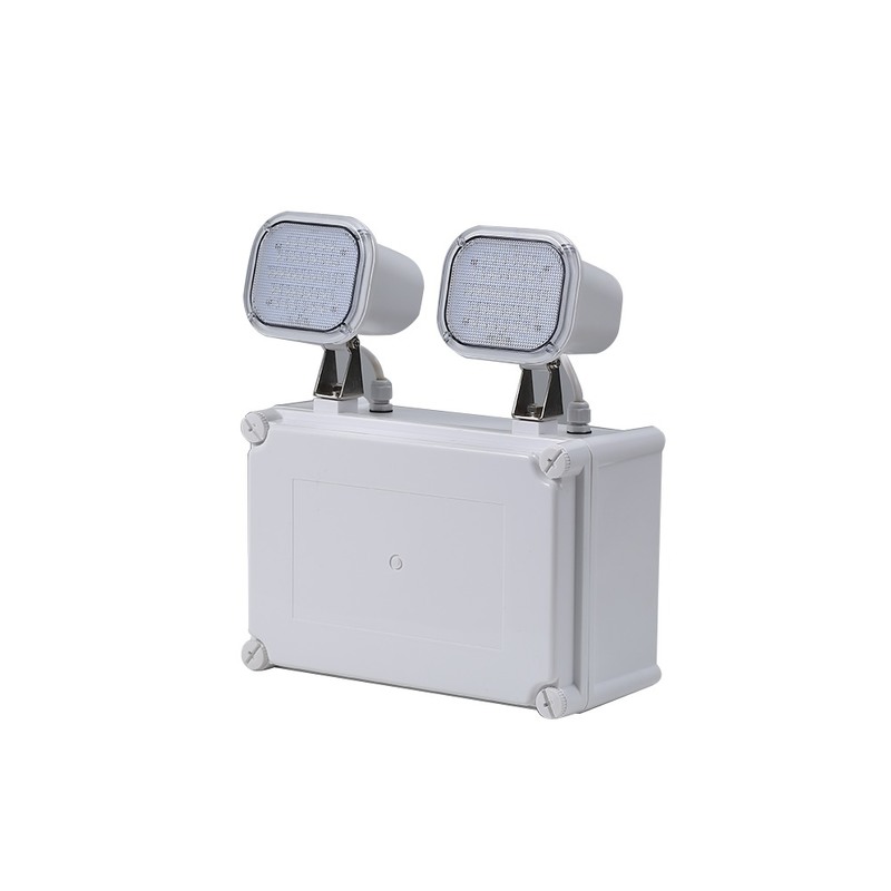 Luz de emergencia de doble punto LED de alta luminosidad 2x6W 3 años de garantía 50000 horas de vida útil