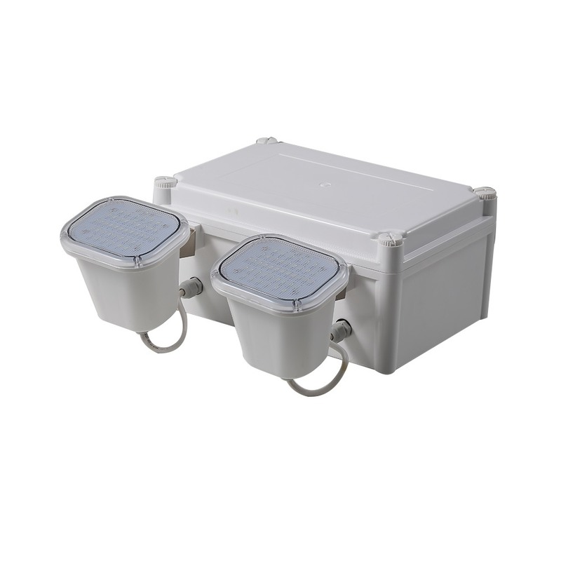Luz de emergencia de doble punto LED de alta luminosidad 2x6W 3 años de garantía 50000 horas de vida útil