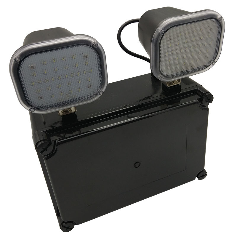 Luz de emergencia LED doble de 2x6W con entrada de 220V, 3 años de garantía, vida útil de 50000 horas