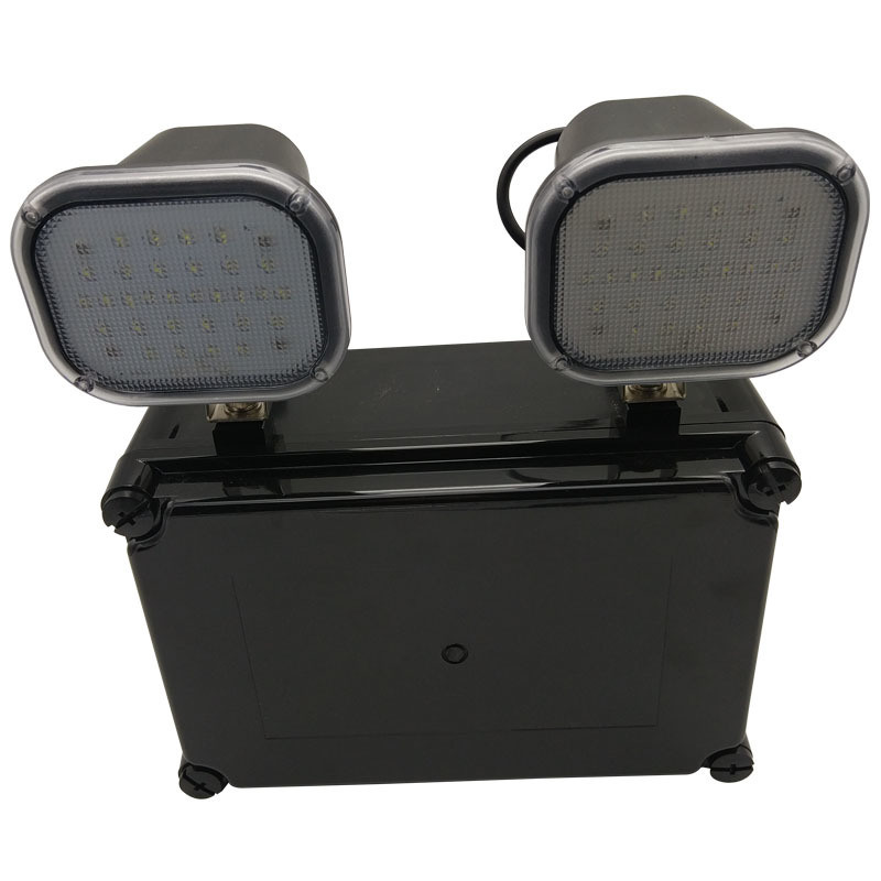 Luz de emergencia LED doble de 2x6W con entrada de 220V, 3 años de garantía, vida útil de 50000 horas
