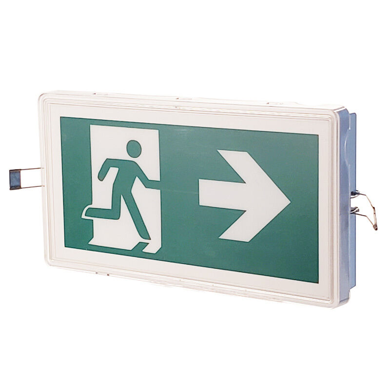 Señal de salida de emergencia LED con clasificación IP65, 3 horas de tiempo de emergencia, funciona con batería Ni-Cd