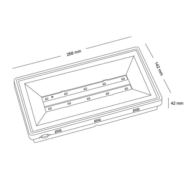 Señal de salida de emergencia LED con clasificación IP65, 3 horas de tiempo de emergencia, funciona con batería Ni-Cd