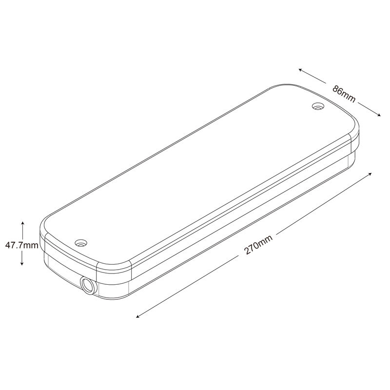 Luz de emergencia LED industrial impermeable IP65 con respaldo de 3 horas y batería Ni-Cd
