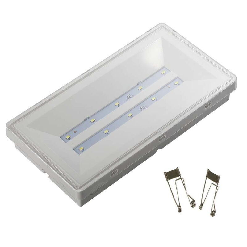 Luz de emergencia recargable con clasificación IP20, batería Ni-Cd de respaldo de 3 horas, iluminación segura de evacuación
