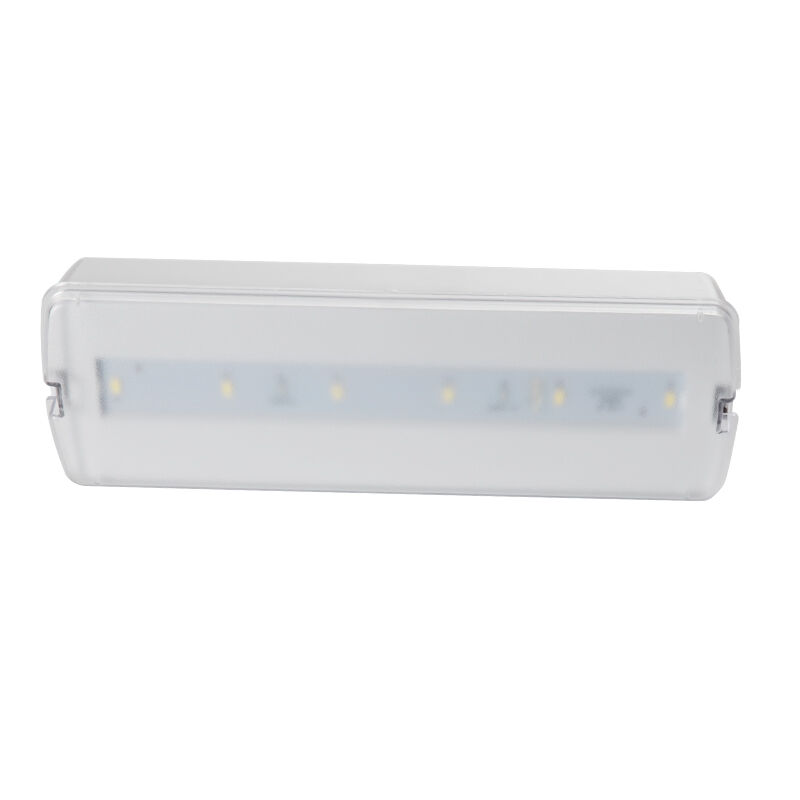 Luz LED de emergencia recargable de plástico permanente con respaldo de batería, montada en la pared, 3 horas de respaldo, Ni Cd, IP20