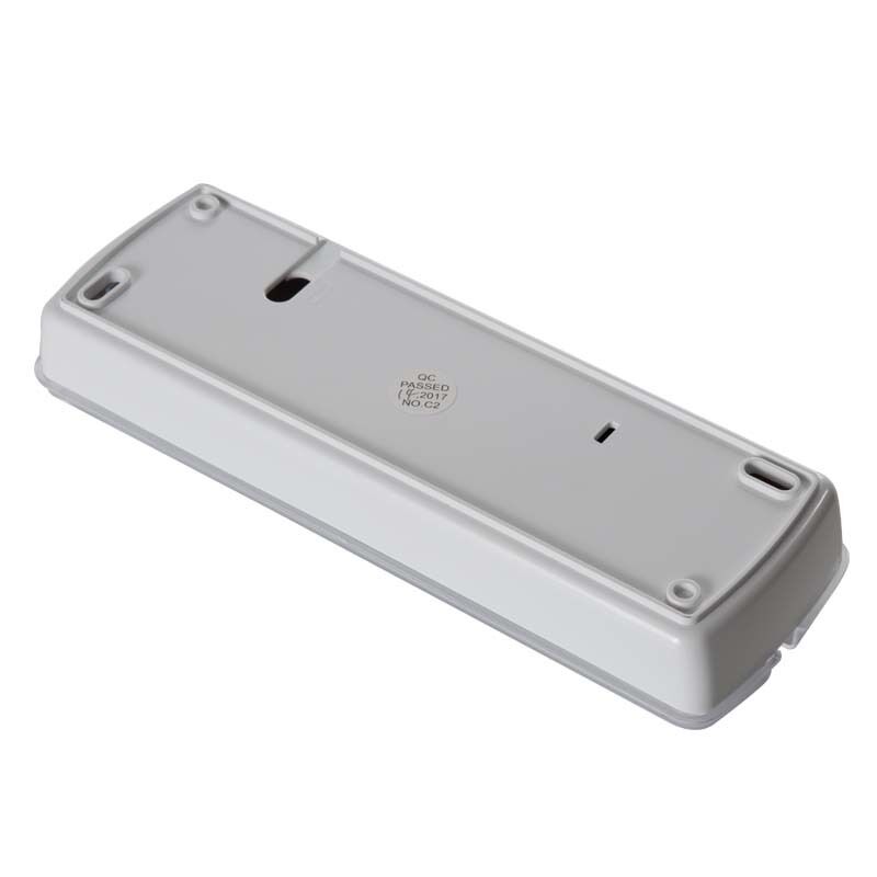 Luz LED de emergencia recargable de plástico permanente con respaldo de batería, montada en la pared, con 3 horas de respaldo y batería Ni-Cd con clasificación IP20