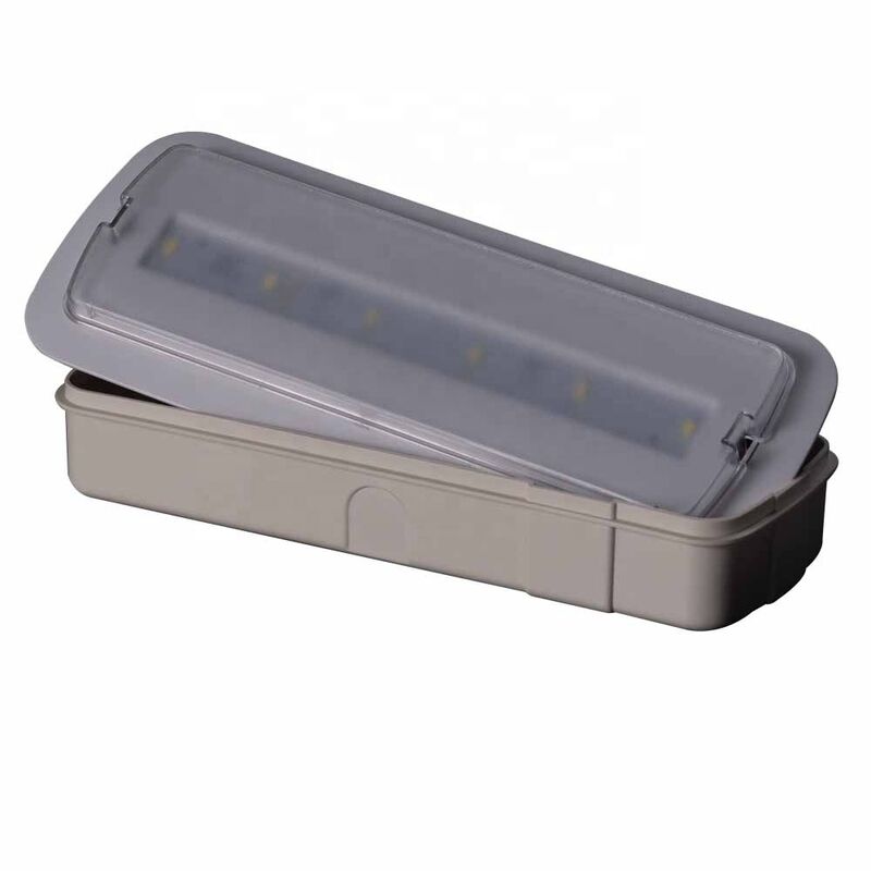 Luz de emergencia LED recargable empotrada en techo de 3W, montada en pared, con garantía de 3 años y respaldo de 180 minutos