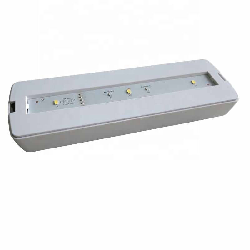 Luz de emergencia LED recargable empotrada en techo de 3W, montada en pared, con garantía de 3 años y respaldo de 180 minutos