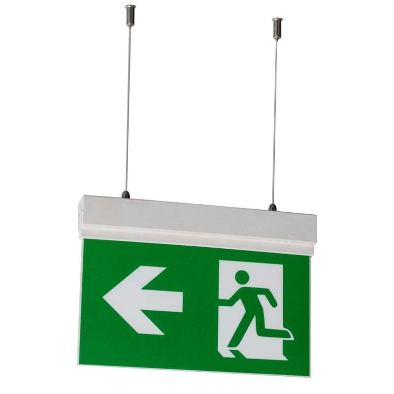 Batería recargable de iones de litio LED señal de salida de emergencia 3 horas de respaldo montado en la pared SL030AM