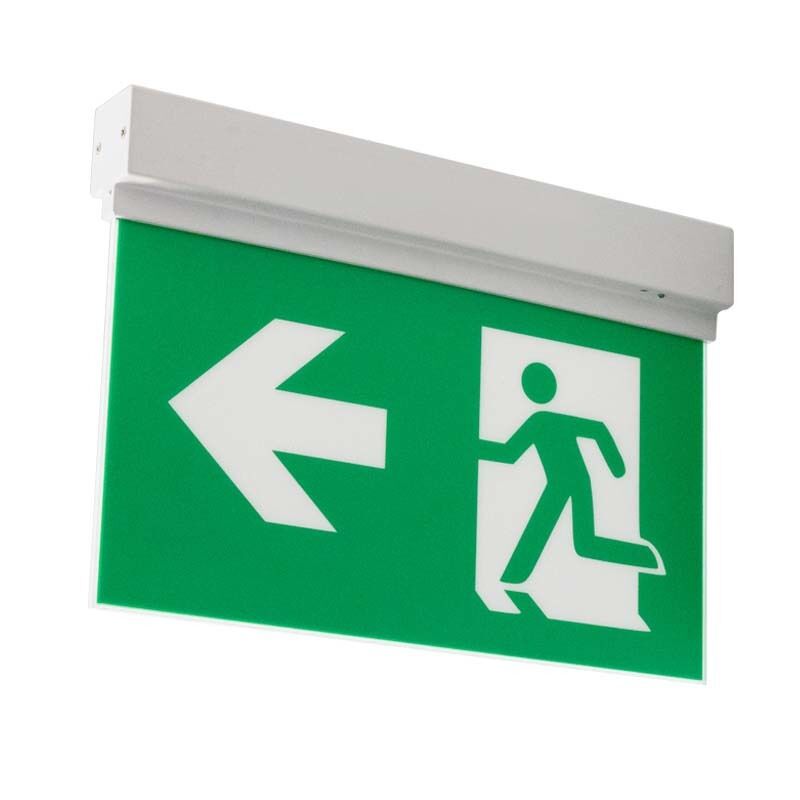 Batería recargable de iones de litio LED señal de salida de emergencia 3 horas de respaldo montado en la pared SL030AM