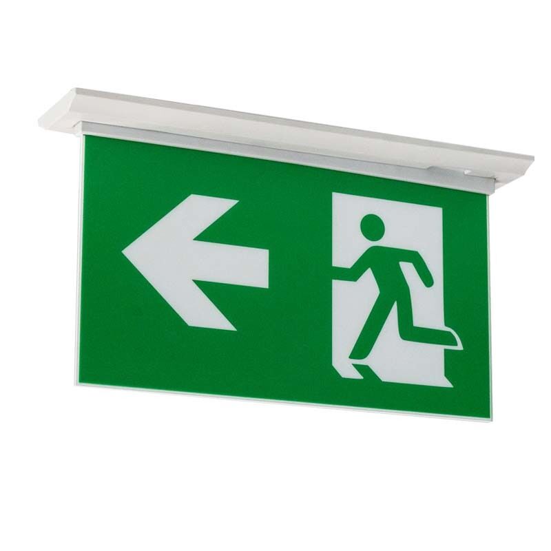 Batería recargable de iones de litio LED señal de salida de emergencia 3 horas de respaldo montado en la pared SL030AM