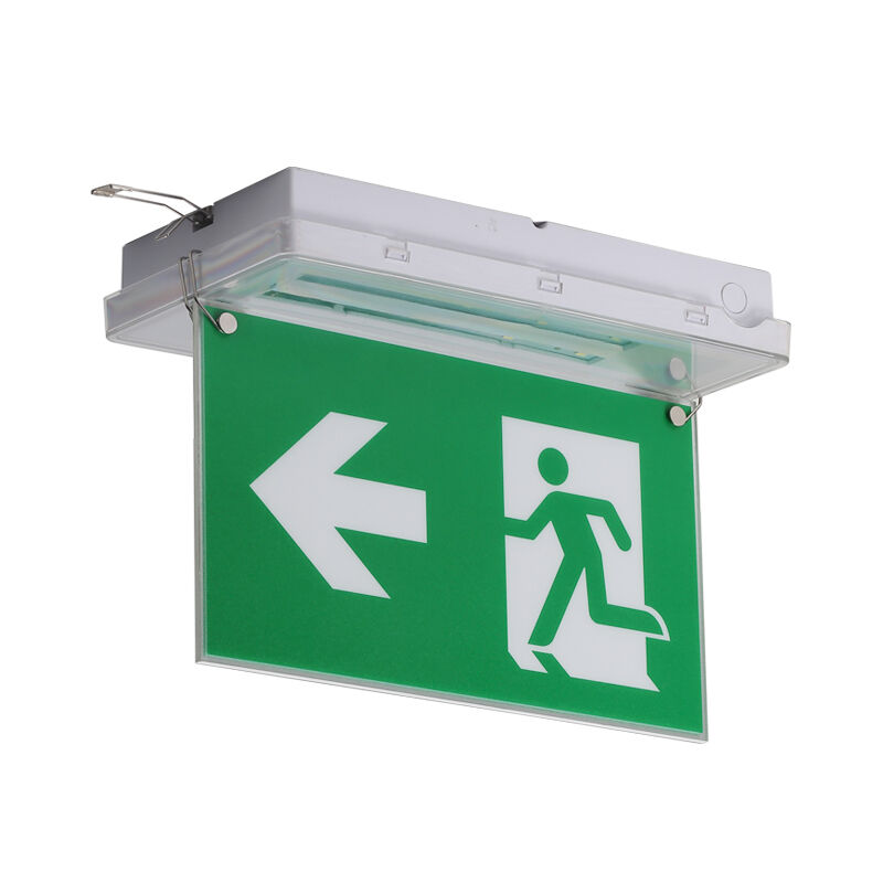 Luz de señal de salida de emergencia en el techo con batería Ni-Cd IP65 y 5730 SMD LED