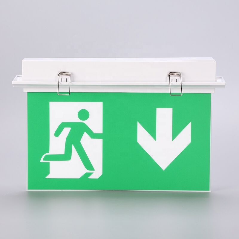 Luz de señal de salida recargable de doble cara con respaldo de 3 horas y clasificación IP20 para iluminación de emergencia