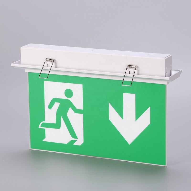 Luz de señal de salida recargable de doble cara con respaldo de 3 horas y clasificación IP20 para iluminación de emergencia