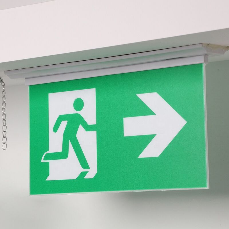 Luz de señal de salida recargable de doble cara con respaldo de 3 horas y clasificación IP20 para iluminación de emergencia
