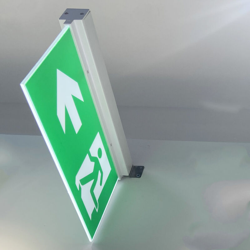 Señal de salida de doble cara de montaje lateral con batería de iones de litio, luz LED de emergencia de 3 horas
