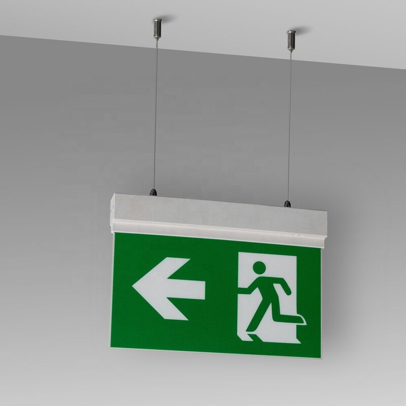 3 horas de batería recargable operada por una señal de salida de emergencia de doble cara con 15pcs SMD LED blanco y batería de iones de litio