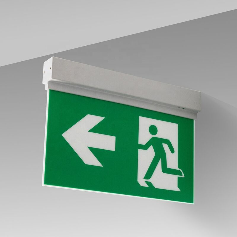 3 horas de batería recargable operada por una señal de salida de emergencia de doble cara con 15pcs SMD LED blanco y batería de iones de litio