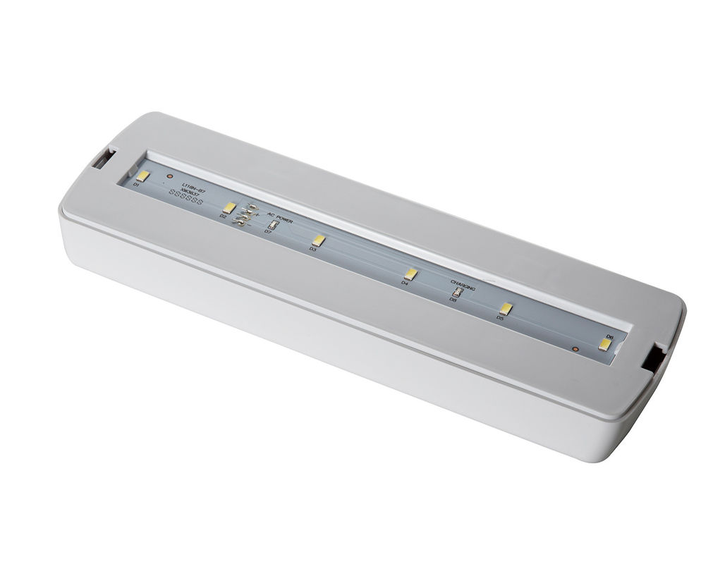 Luz de emergencia LED empotrada en techo con cubierta esmerilada, funcionamiento a batería y respaldo de batería, alimentación de CA L116M-B