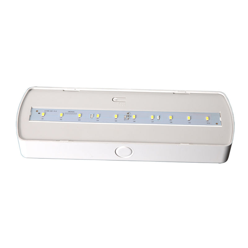 Luz de emergencia LED ABS con resistencia al fuego, batería Ni-Cd de 3.6V y más de 3 horas de duración
