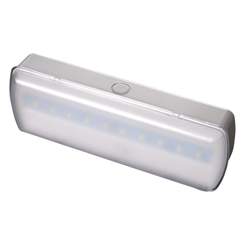 Luz de emergencia LED de 5W para interiores, cubierta esmerilada, botón de prueba en superficie de pared L119N-A
