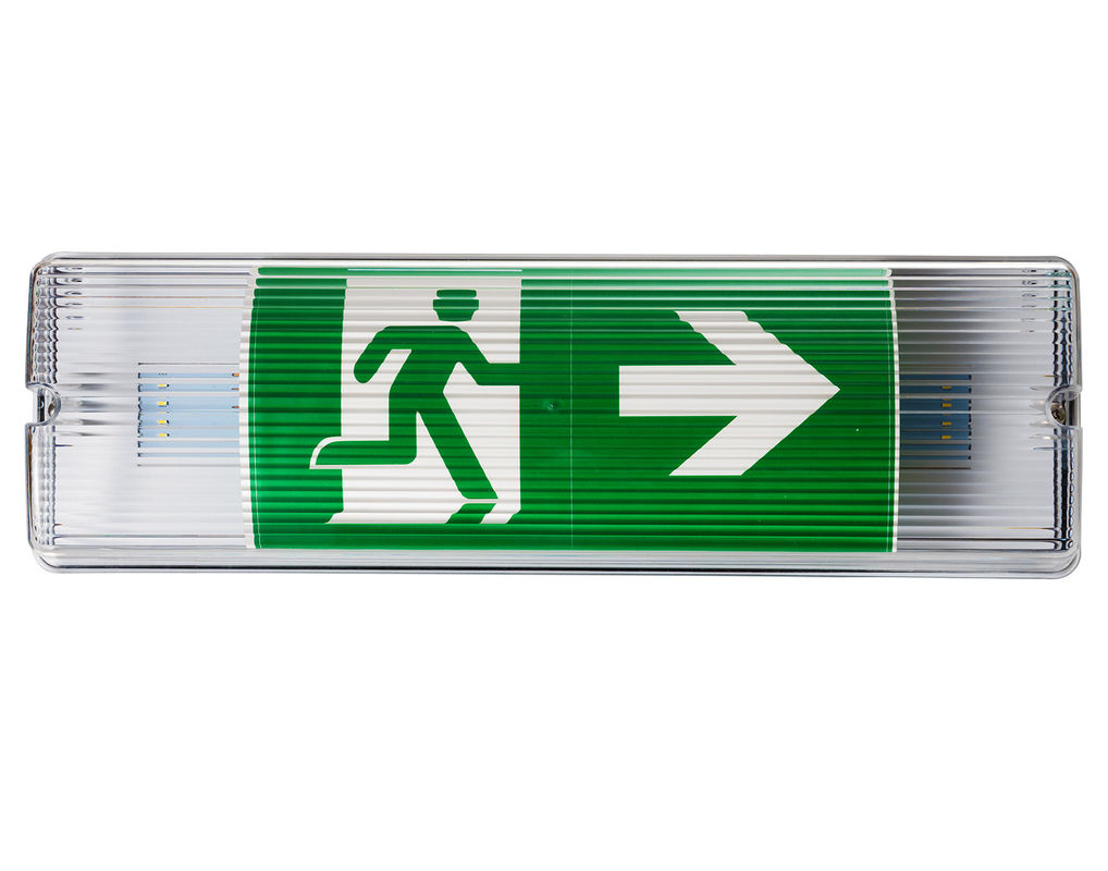 Luz de emergencia LED recargable para exteriores IP65, montaje en superficie, batería Ni-Cd L122M