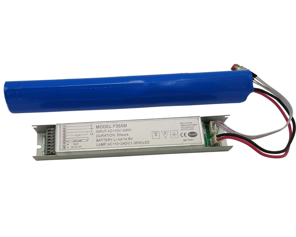 Kit de conversión de emergencia de LED auto-prueba Batería de iones de litio 1-3 horas Tiempo de emergencia