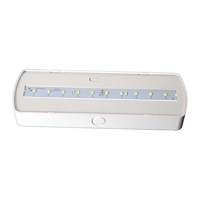 Luz de emergencia LED ABS resistente al fuego con 10 LED SMD 5730 y batería Ni-Cd de 3.6V 1.8Ah