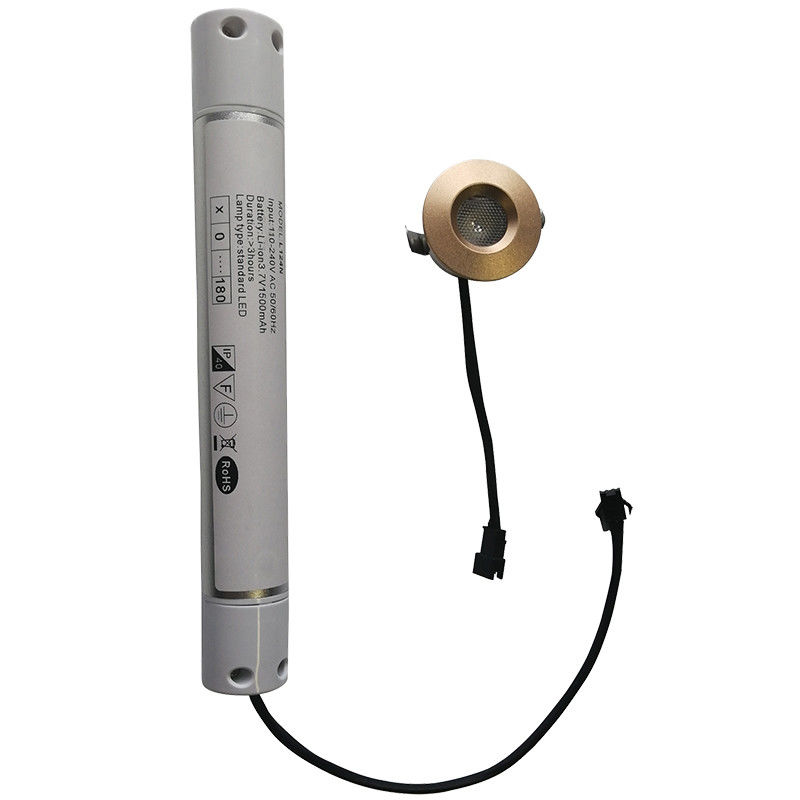 Luz de emergencia recargable LED de 3W con carcasa de aluminio, respaldo de batería, IP20, alto brillo L124N