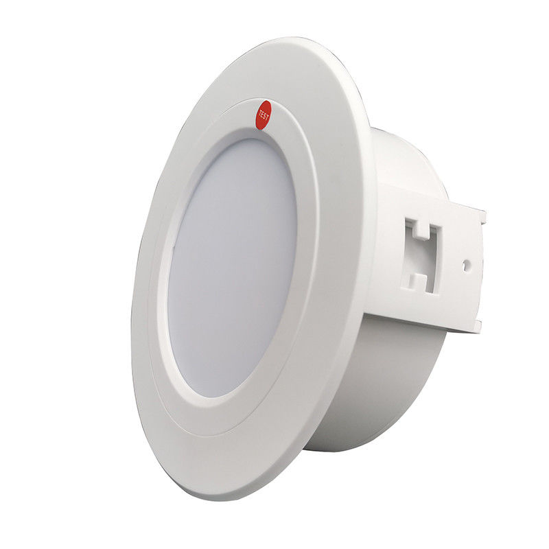 Luz de emergencia LED empotrada comercial a batería para techo con carcasa ABS de respaldo de batería L128N
