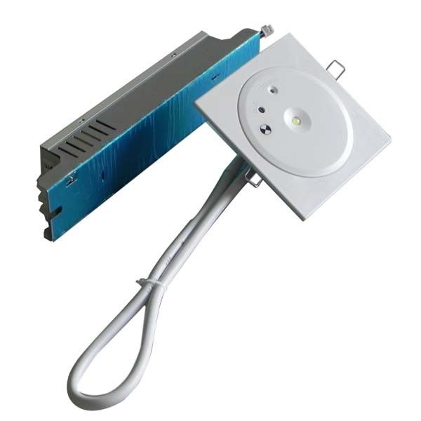 Luces de emergencia empotradas en techo de 3W no mantenidas con batería de respaldo, luz descendente de emergencia LED de 3 horas