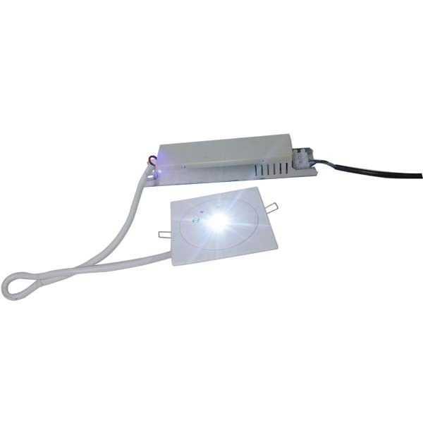 Luces de emergencia empotradas en techo de 3W no mantenidas con batería de respaldo, luz descendente de emergencia LED de 3 horas